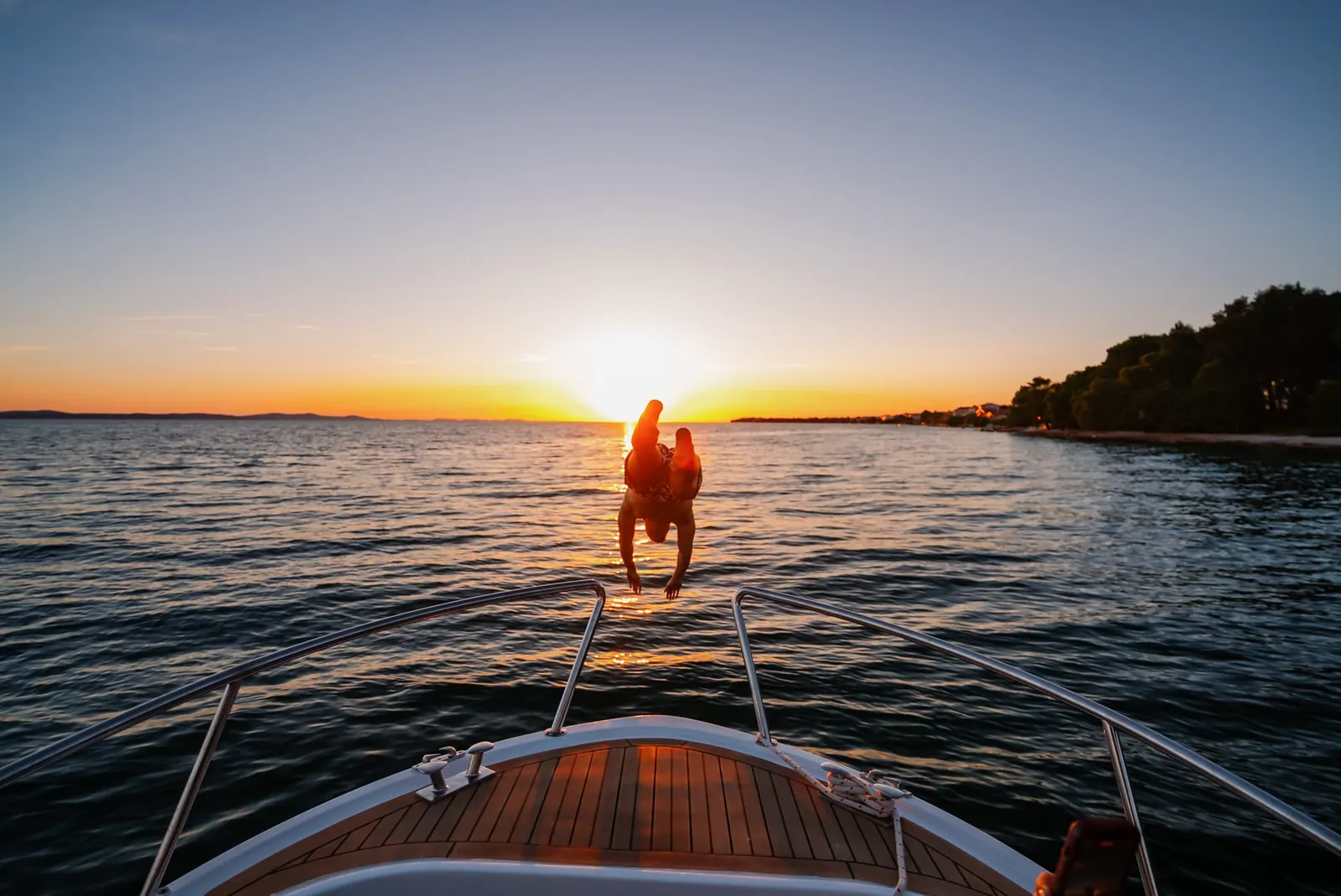 Sunset along the Zadar peninsula